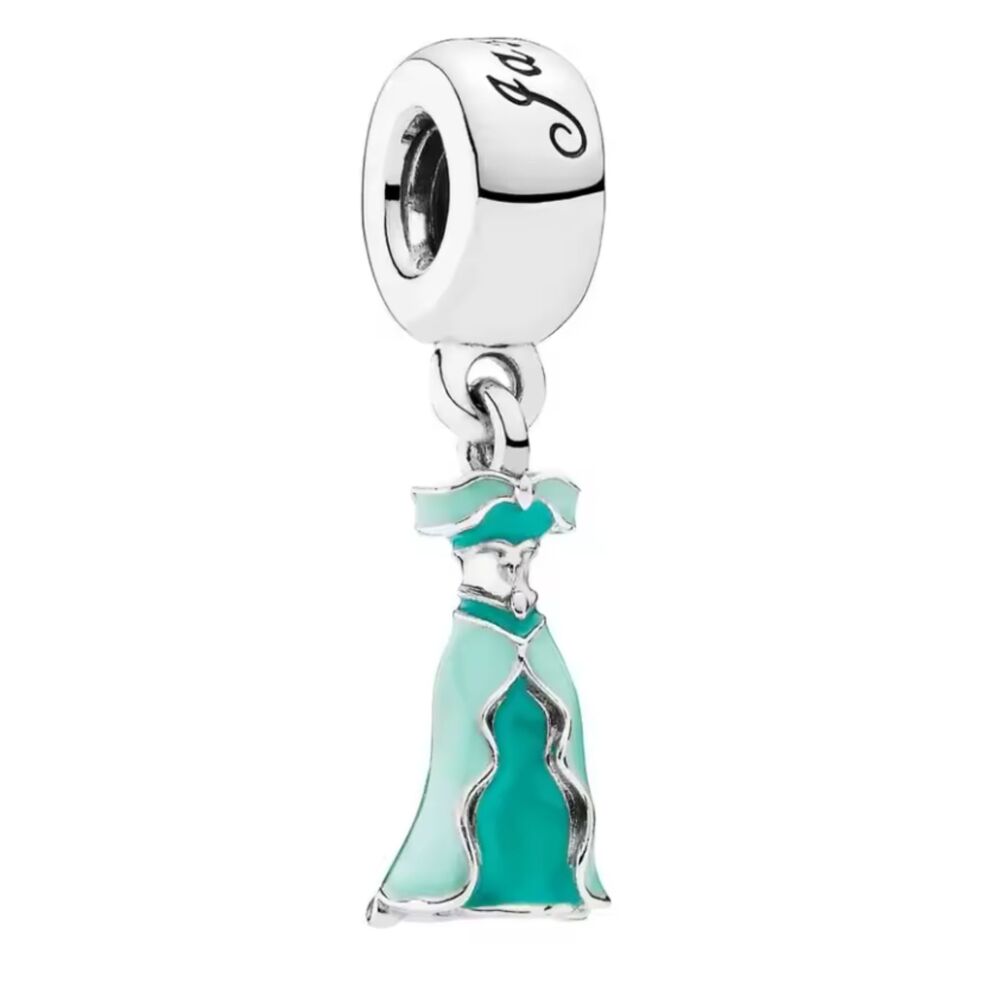 NWOT Jasmine Disney Princess Dress Silver Pandora FIT Charm